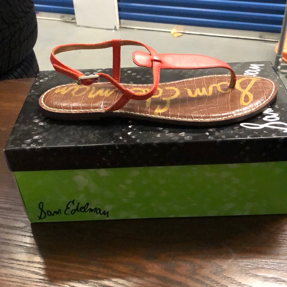 NWT Sam Edelman blood orange thong sandals